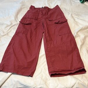 Kids Maroon Cargo Pants